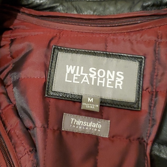BLACK WILSON LEATHER JACKET, SIZE M, NEW - Picture 13 of 16
